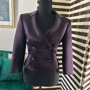 Women's Purple Double-Breasted Blazer